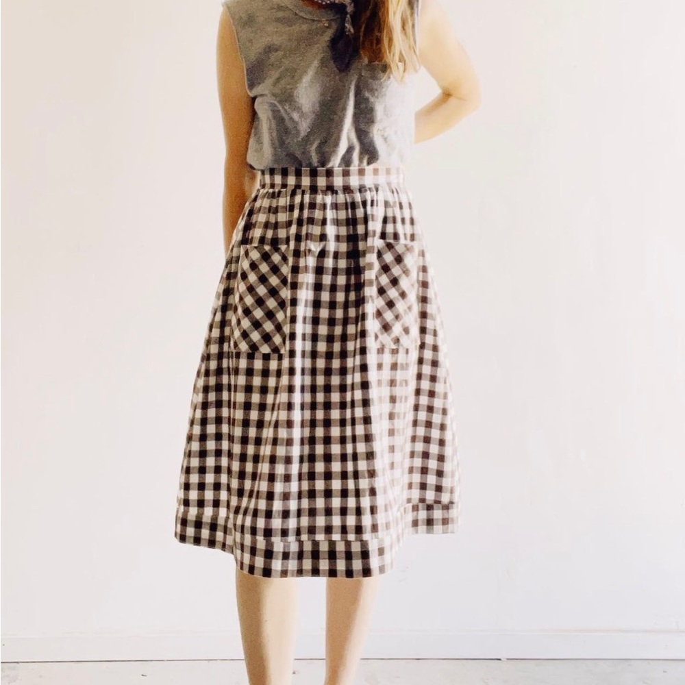 Hey Gang Gingham Pocket Skirt - NWOT